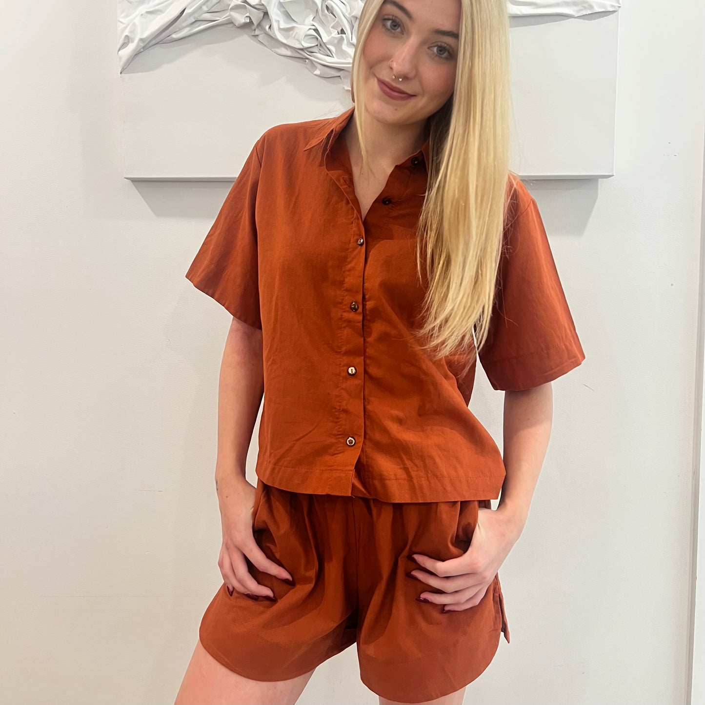 Button-Up Linen Coord