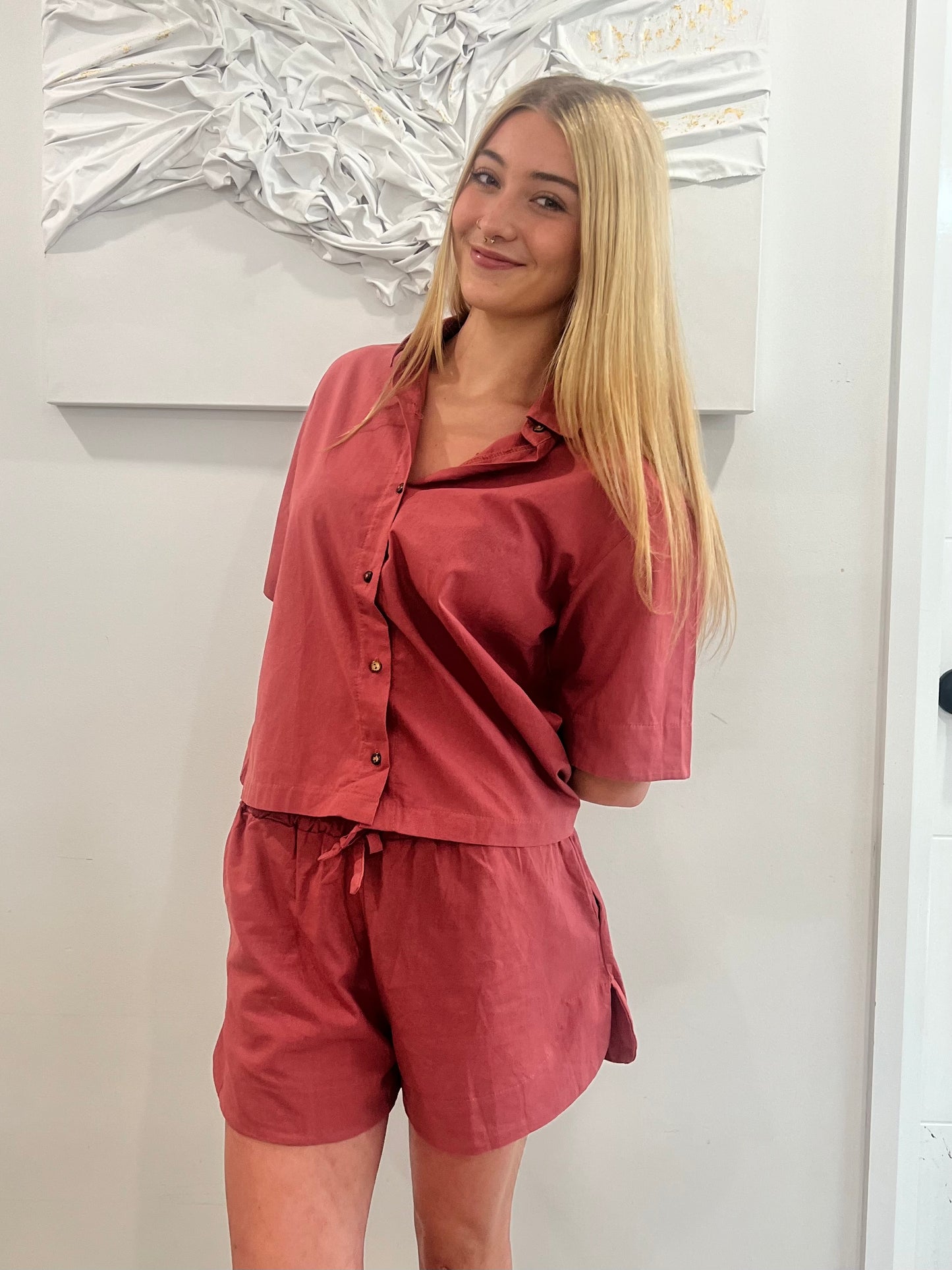 Button-Up Linen Coord