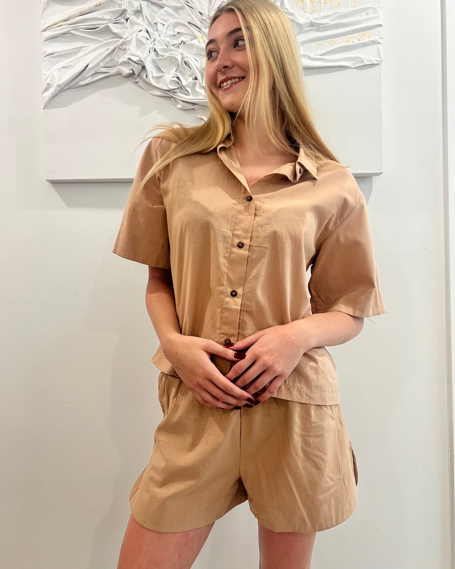 Button-Up Linen Coord