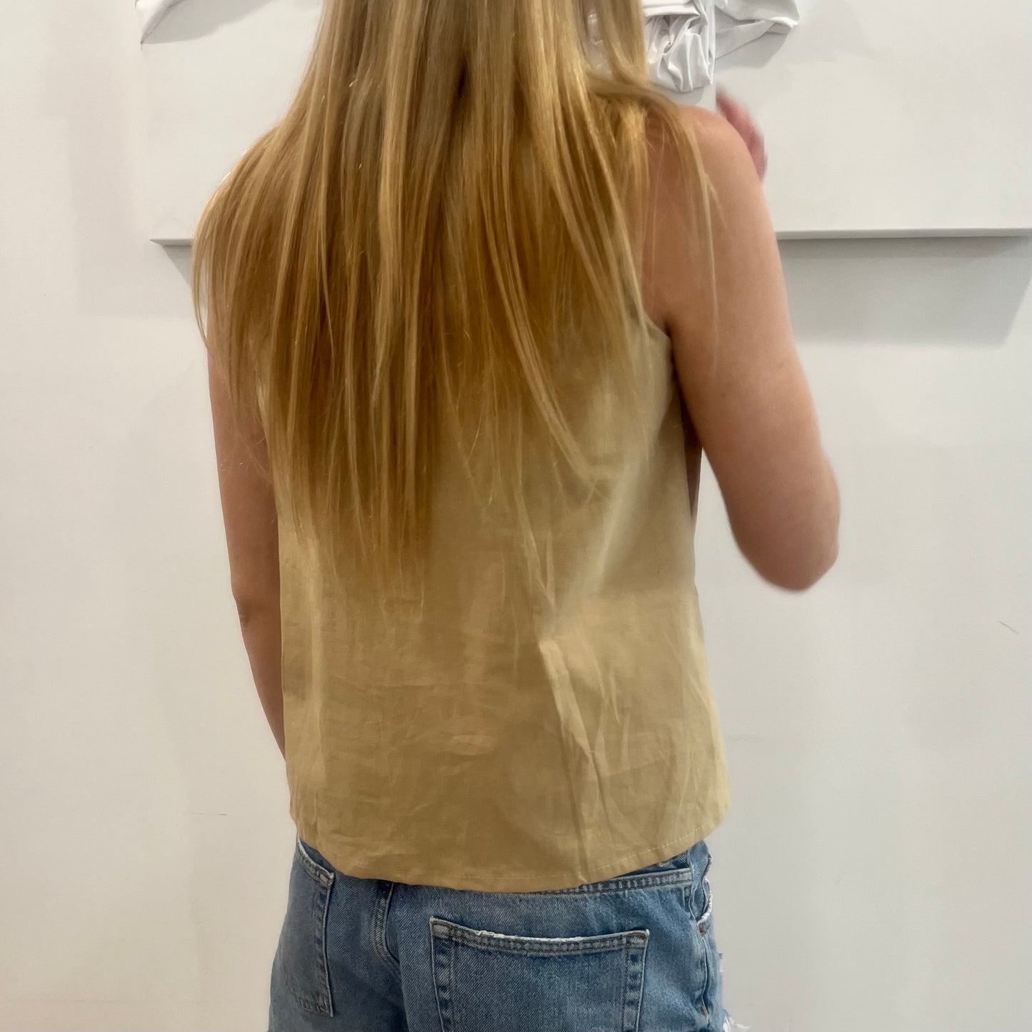 Sleeveless Ribbon Top