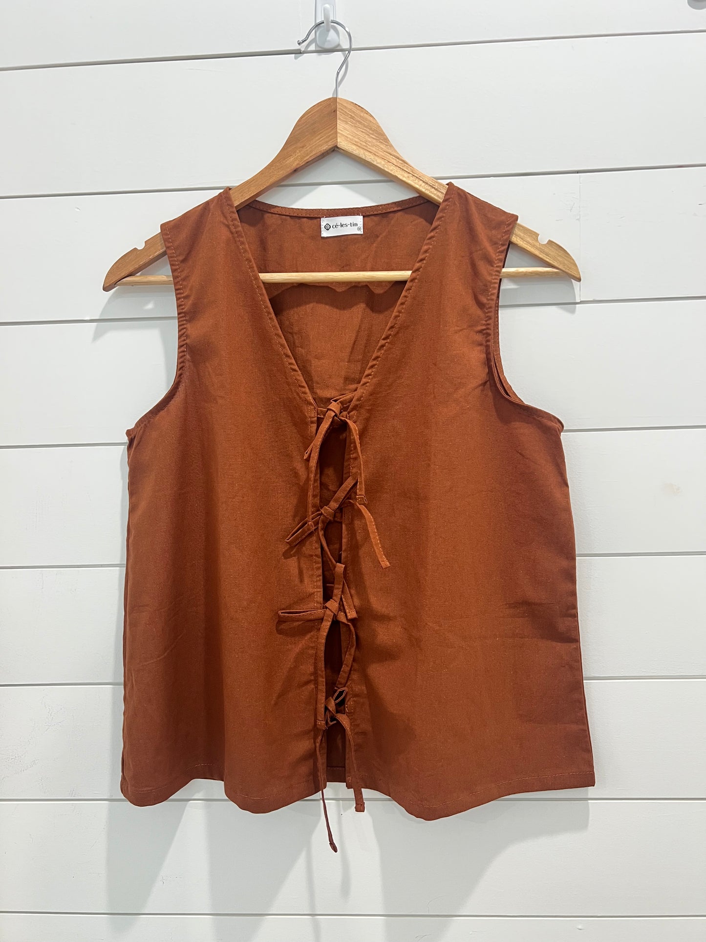 Sleeveless Ribbon Top